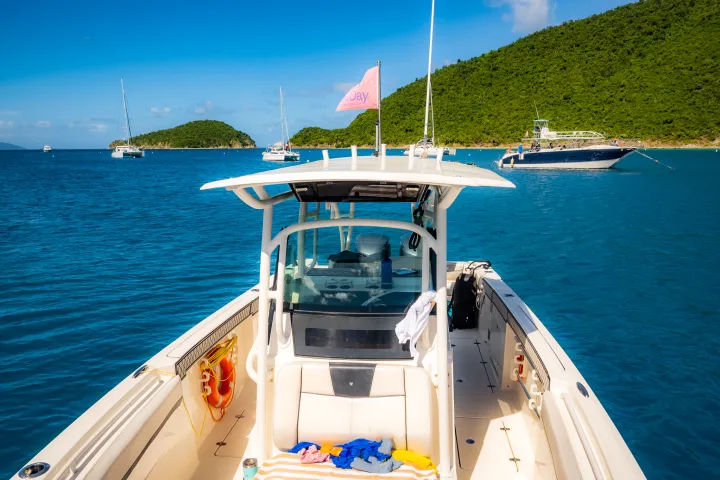 Bow of Seas the Day Charters USVI M/V Aquarius