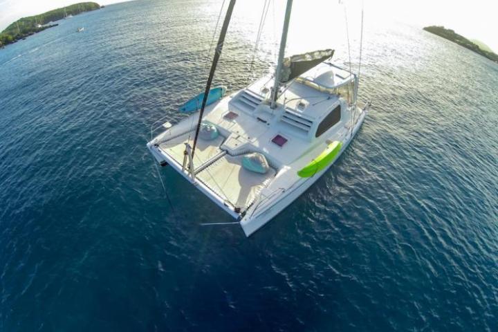 a small boat in a body of water