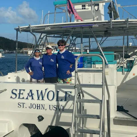 a group of people on a boat