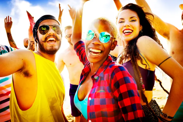 a group of people posing for the camera