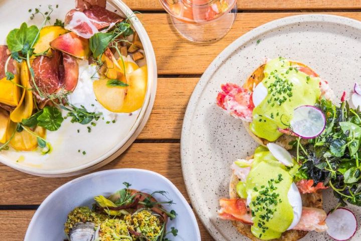 a plate of food on a table