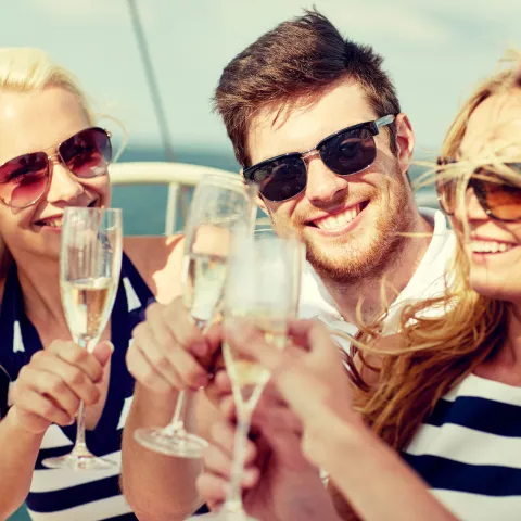 a couple of people that are wearing sunglasses