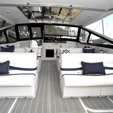 a bus that is sitting on a chair