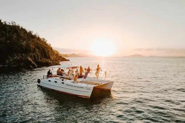 a small boat in a body of water