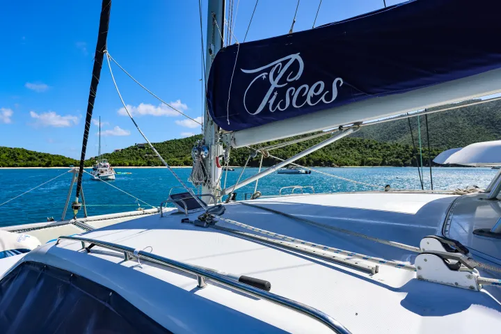 Top deck of Seas the Day Charters USVI S/Y Pisces