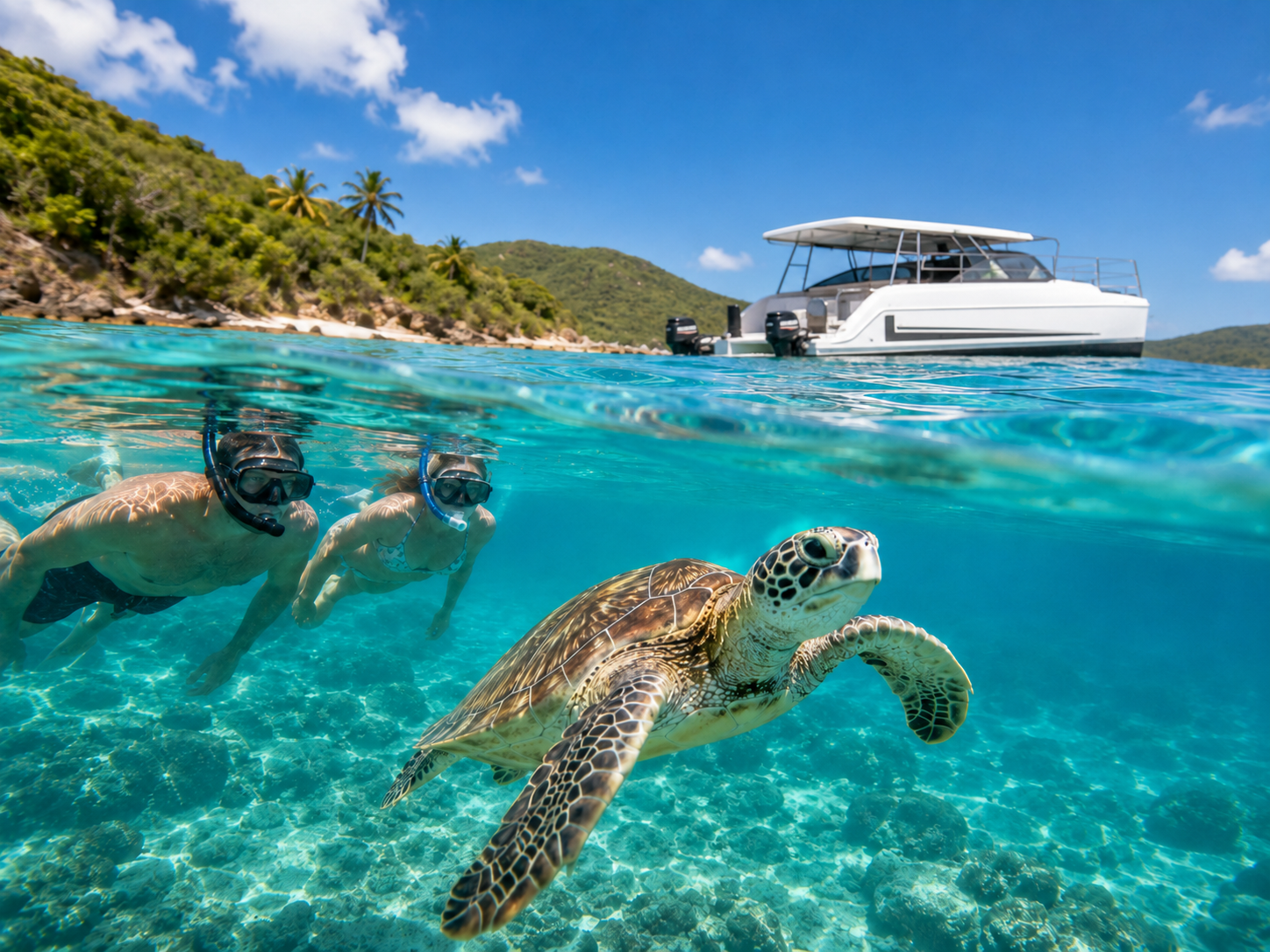 Turtle Cove St Thomas with Seas the Day Charters